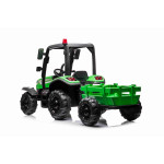 Elektrický traktor Blast s vlečkou - zelený